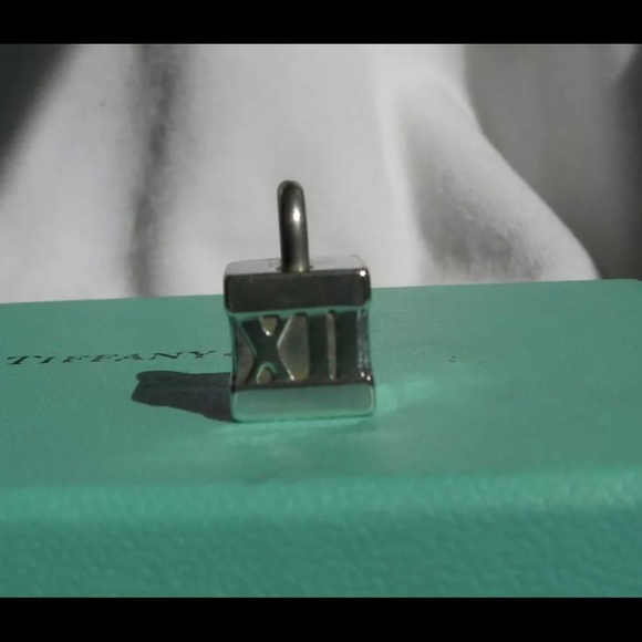 Tiffany & Co. Silver Atlas Cube Lock Charm - Picture 2 of 5